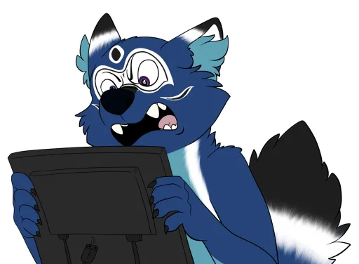 Soatok angrily grabbing his computer monitor and shouting