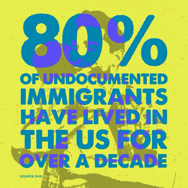 80% OF UNDOCUMENTED IMMIGRANTS HAVE LIVED IN THE US FOR OVER A DECADE