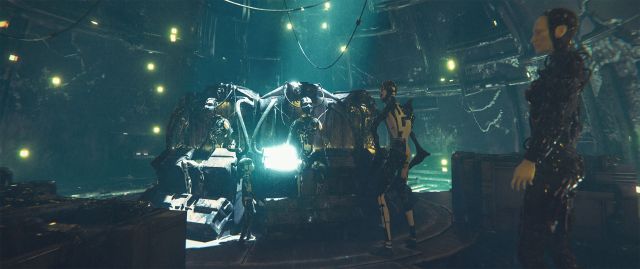 Wide shot, interior -

A boy goes to visit his grandfather with his parents. The grandfather is an unsleeper, and has been chained into a network of 8 unsleepers that together attempt to influence the computer systems of the Sphere.