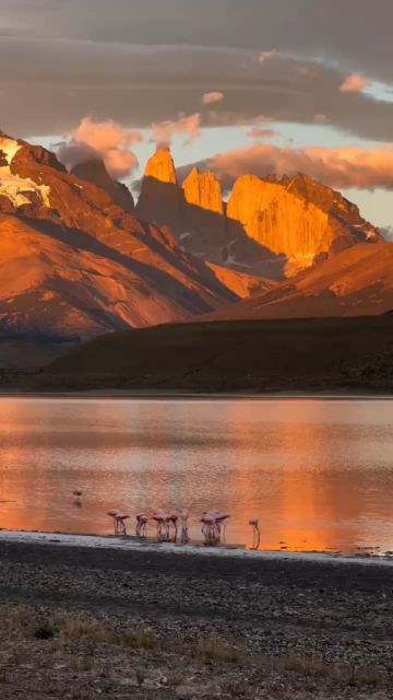 The pristine nature of the Torres del Paine National Park, one of the most visited tourist sites in Chili.