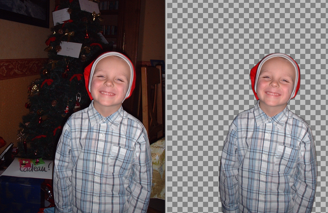 🕶️ An (old) photo of Arkonanfr, before processing (left) and after automatic clipping (right) by the Rembg tool

📚️ Rembg is a libre and multi-platform command line tool to remove the background of images automatically, via a pattern recognition system. It can be used from the command line or from a library, and can process a local image or from a url or a folder of images. It uses several pattern recognition models (U2Net, Silueta) and it is possible to modify them for specific needs (but not necessary in most cases).