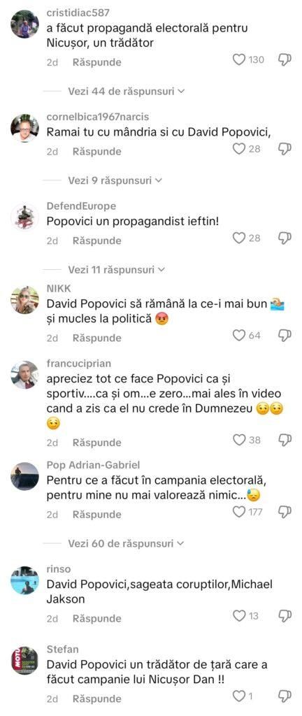 The suggestions about David Popovici
